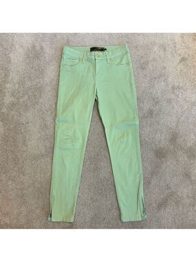 Versace for riachuelo pastel mint green slim fit denim jean skinny pants 40